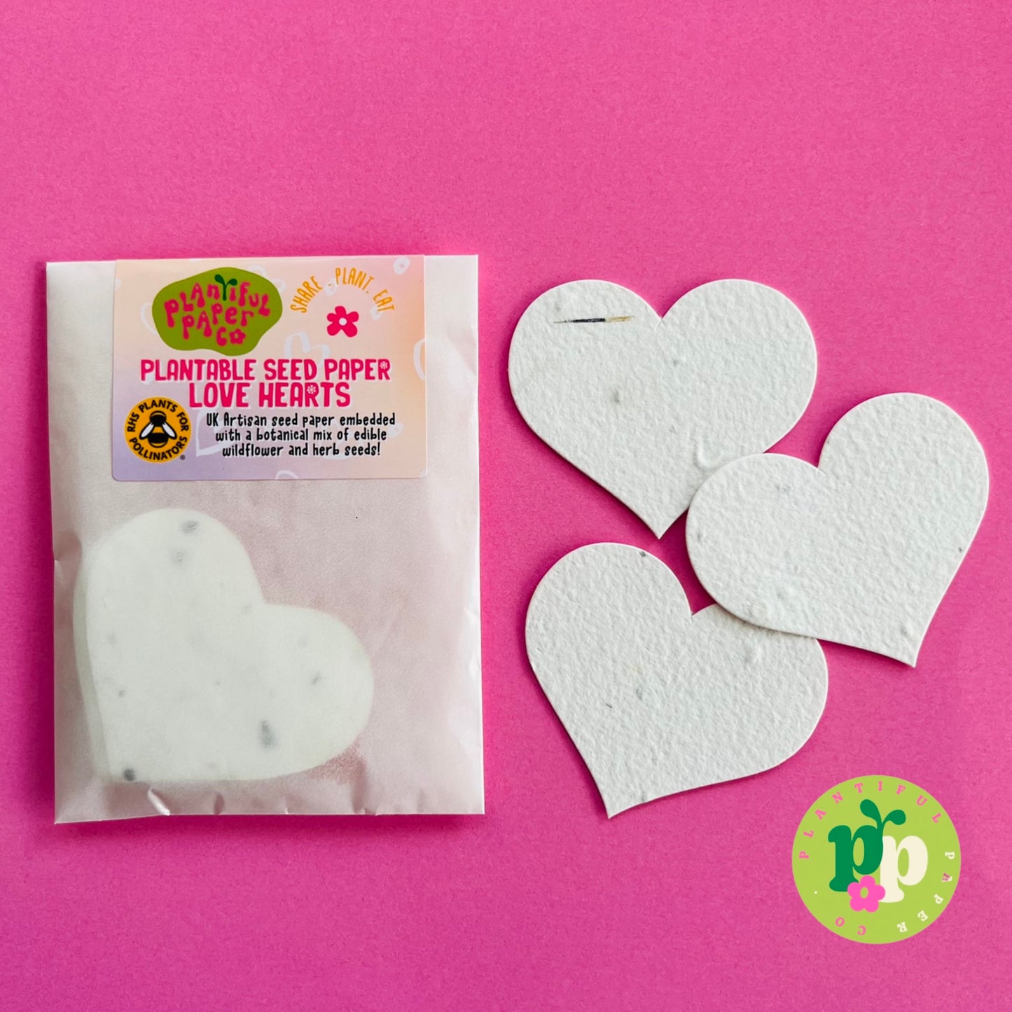 Plantable Seed Paper Love Hearts