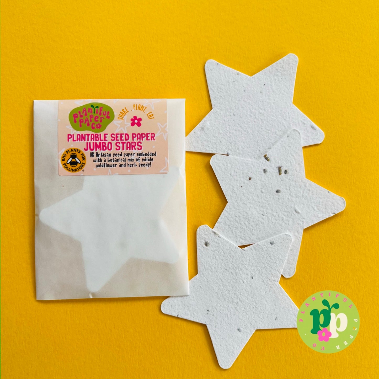 Plantable Seed Paper Jumbo Stars