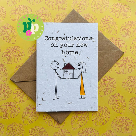 Congratulations on your new home - Wildflower Seed Card
