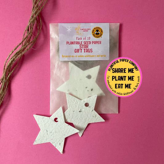 Plantable Seed Paper Star Gift Tags