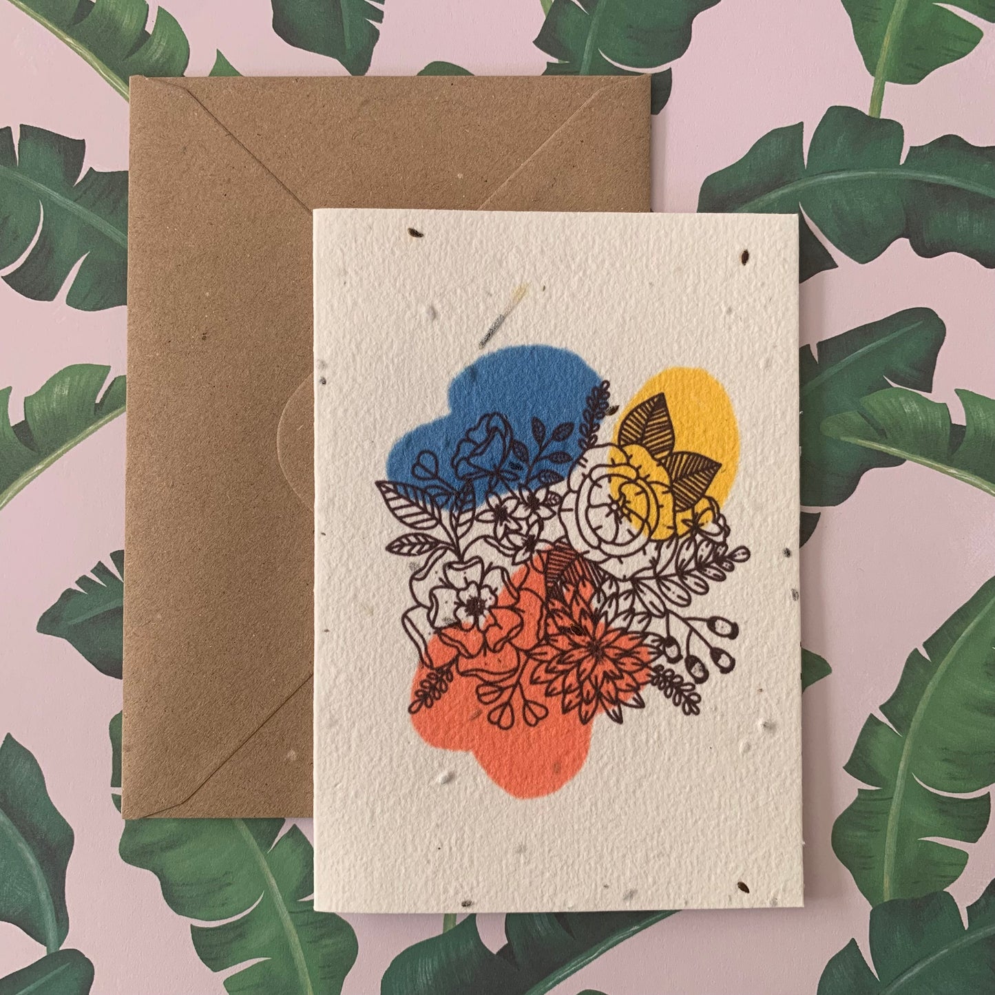 Set of 3 Floral Abstract Plantable Seed Card