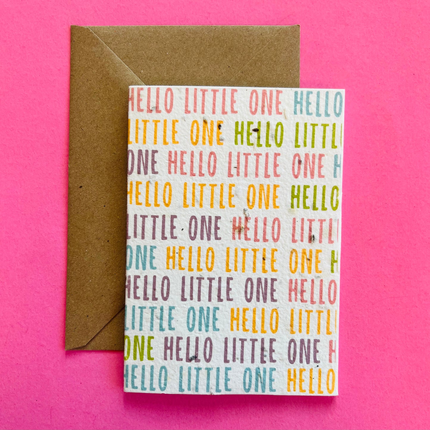 Hello Little One Pastel Plantable Seed Card