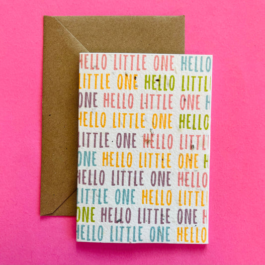 Hello Little One Pastel Plantable Seed Card